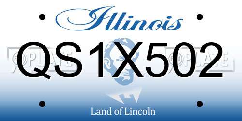 QS1X502 Illinois License Plate