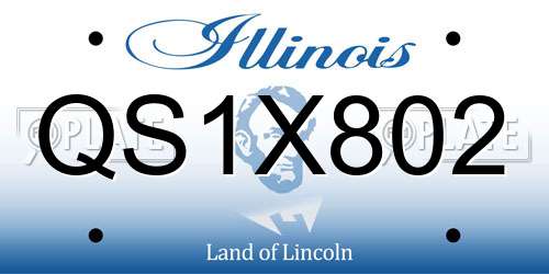 QS1X802 Illinois License Plate