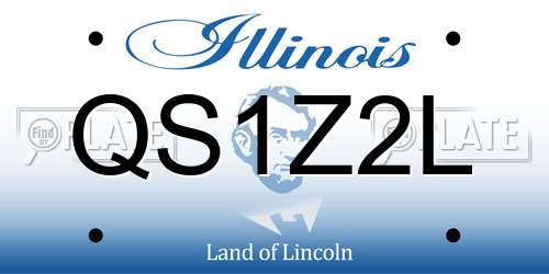 QS1Z2L Illinois License Plate