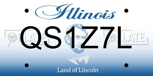 QS1Z7L Illinois License Plate