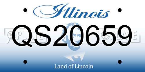 QS20659 Illinois License Plate