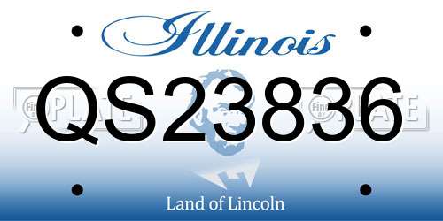QS23836 Illinois License Plate
