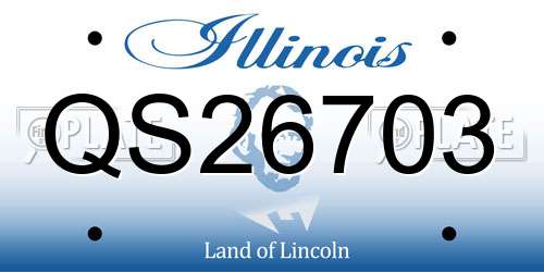 QS26703 Illinois License Plate