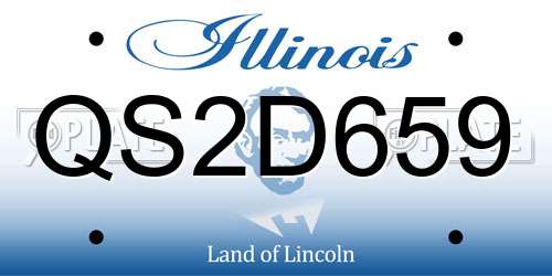 QS2D659 Illinois License Plate