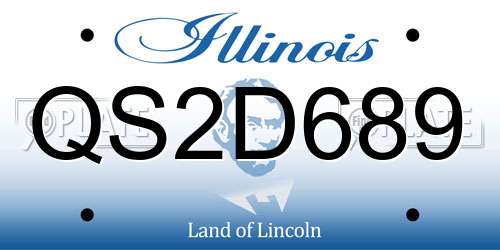QS2D689 Illinois License Plate