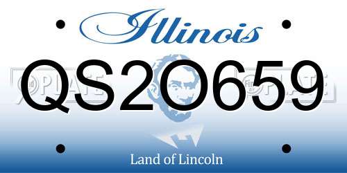 QS2O659 Illinois License Plate