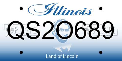 QS2O689 Illinois License Plate