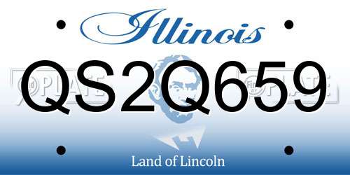 QS2Q659 Illinois License Plate