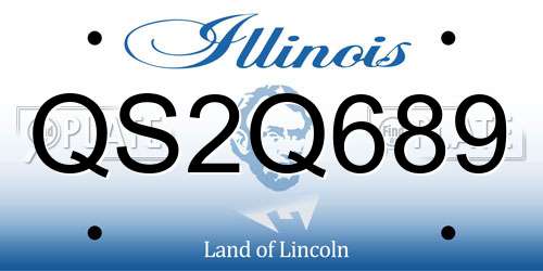 QS2Q689 Illinois License Plate