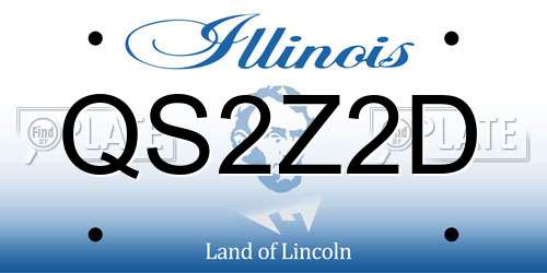 QS2Z2D Illinois License Plate