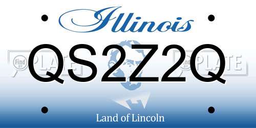 QS2Z2Q Illinois License Plate