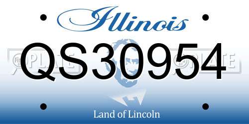 QS30954 Illinois License Plate
