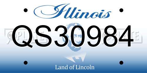 QS30984 Illinois License Plate