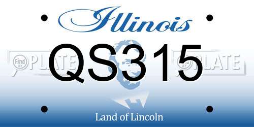 QS315 Illinois License Plate