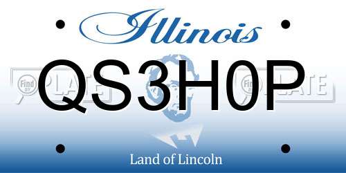 QS3H0P Illinois License Plate