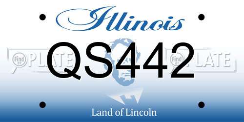 QS442 Illinois License Plate