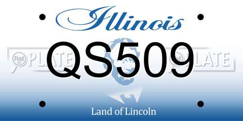 QS509 Illinois License Plate