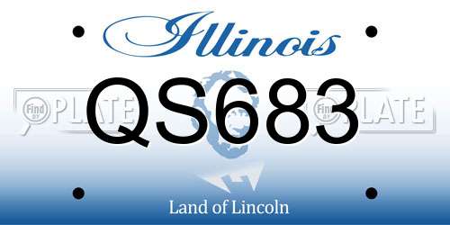 QS683 Illinois License Plate