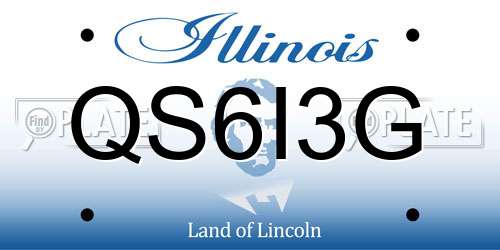 QS6I3G Illinois License Plate