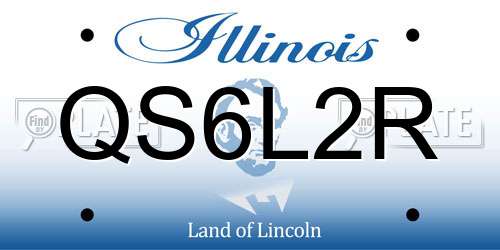 QS6L2R Illinois License Plate