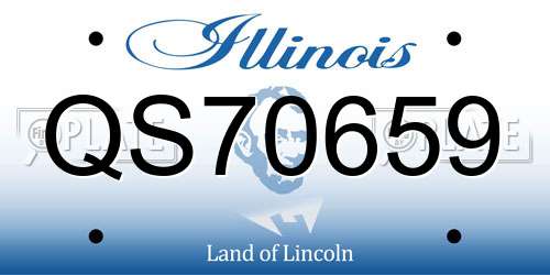 QS70659 Illinois License Plate