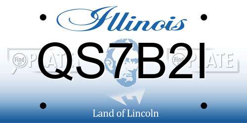 QS7B2I Illinois License Plate