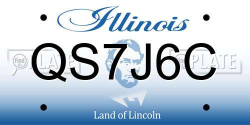 QS7J6C Illinois License Plate