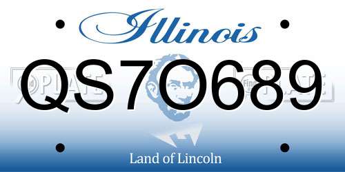 QS7O689 Illinois License Plate