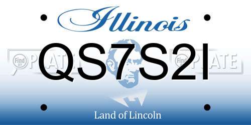 QS7S2I Illinois License Plate