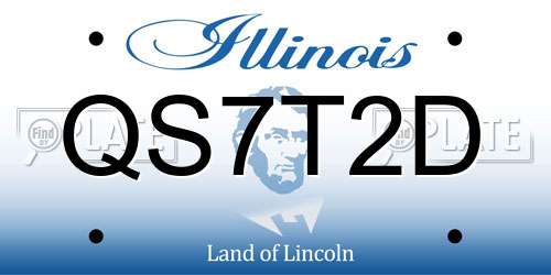 QS7T2D Illinois License Plate