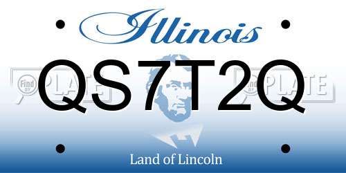 QS7T2Q Illinois License Plate