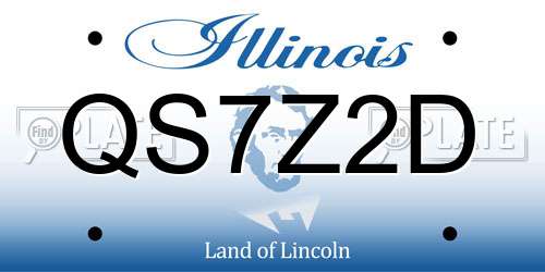 QS7Z2D Illinois License Plate