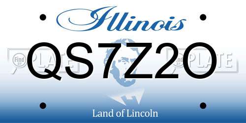 QS7Z2O Illinois License Plate