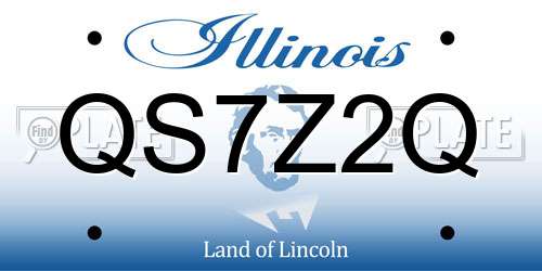 QS7Z2Q Illinois License Plate