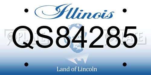 QS84285 Illinois License Plate