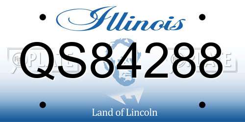 QS84288 Illinois License Plate