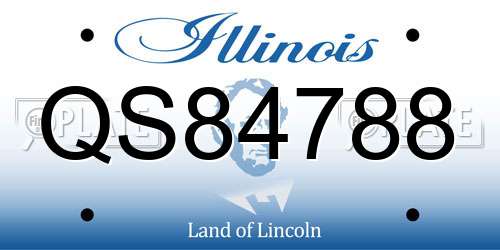 QS84788 Illinois License Plate