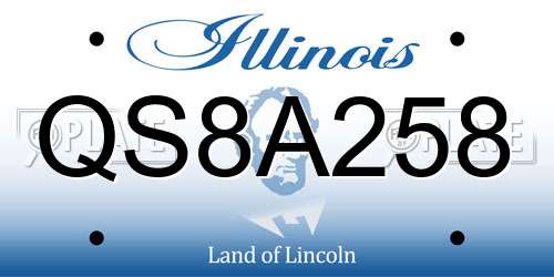 QS8A258 Illinois License Plate
