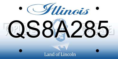 QS8A285 Illinois License Plate