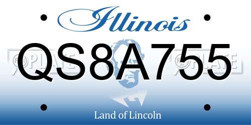 QS8A755 Illinois License Plate