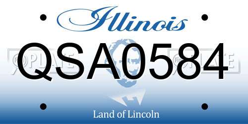 QSA0584 Illinois License Plate