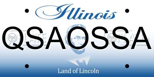 QSAOSSA Illinois License Plate