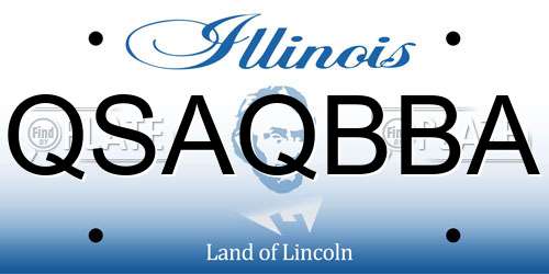 QSAQBBA Illinois License Plate