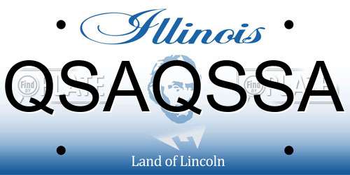 QSAQSSA Illinois License Plate