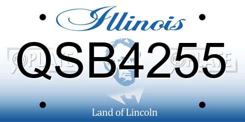 QSB4255 Illinois License Plate