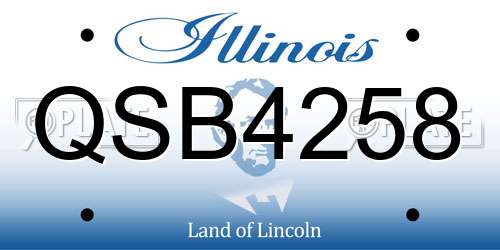 QSB4258 Illinois License Plate