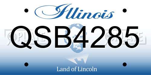 QSB4285 Illinois License Plate
