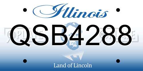QSB4288 Illinois License Plate