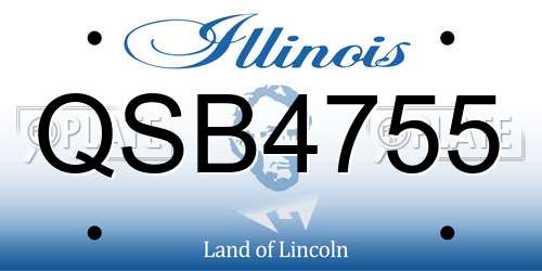 QSB4755 Illinois License Plate