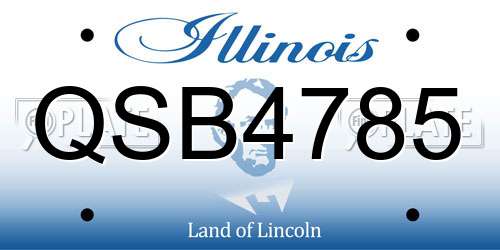 QSB4785 Illinois License Plate